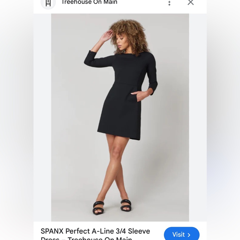 SPANX Black A-Line Mini Dress